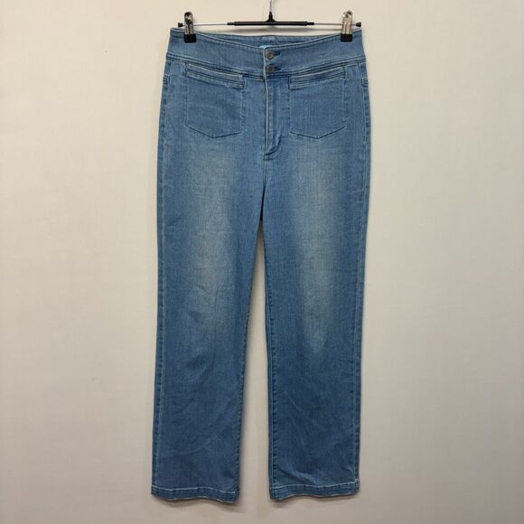 J. McLaughlin Women Wide Leg Jeans Size 6 Blue Denim C029 -18 - Picture 1 of 16